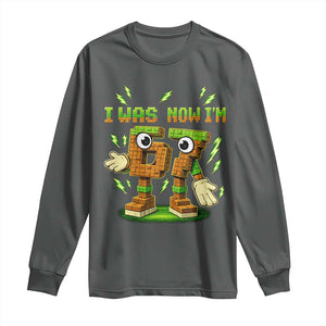 I Was 6 Now Im 7 7th Birthday 67 Meme Long Sleeve Shirt Funny 6 7 Birthday Six Seven Kids Gaming TS10 Dark Heather Print Your Wear