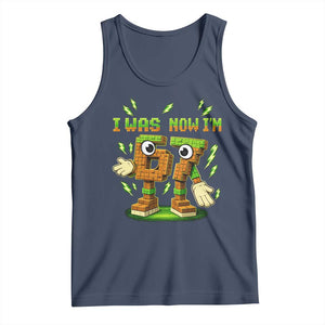 I Was 6 Now Im 7 7th Birthday 67 Meme Tank Top Funny 6 7 Birthday Six Seven Kids Gaming TS10 Navy Print Your Wear