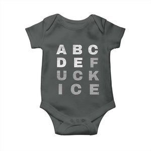 Fck Ice Baby Onesie Chinga La Migra Subtle FDT TS10 Dark Heather Print Your Wear