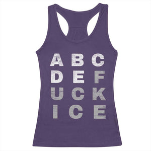 Fck Ice Racerback Tank Top Chinga La Migra Subtle FDT TS10 Purple Print Your Wear