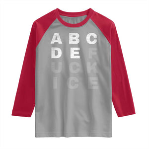 Fck Ice Raglan Shirt Chinga La Migra Subtle FDT TS10 Sport Gray Red Print Your Wear