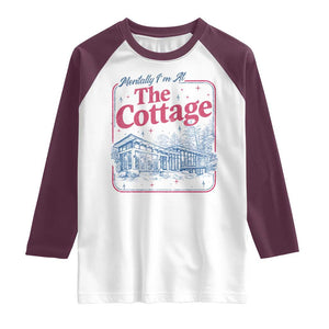Team Hollanov Fan Raglan Shirt Mentally Im At The Cottage LGBT Romance Hockey TS10 White Maroon Print Your Wear