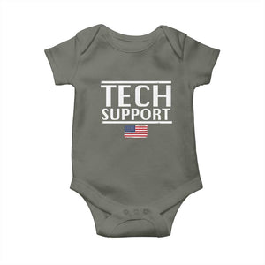 Tech Support Baby Onesie IT Support Programmer Engineer Elon Musk TS10 Military Green Print Your Wear