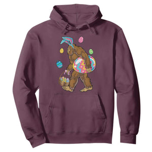 Bigfoot Easter Hoodie Funny Sasquatch Eggs Hunting TS10 Maroon Print Your Wear