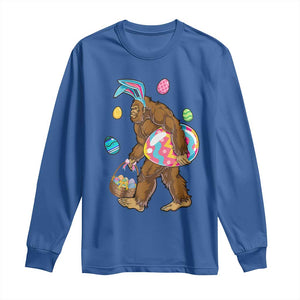 Bigfoot Easter Long Sleeve Shirt Funny Sasquatch Eggs Hunting TS10 Royal Blue Print Your Wear