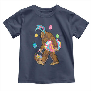 Bigfoot Easter Toddler T Shirt Funny Sasquatch Eggs Hunting TS10 Navy Print Your Wear