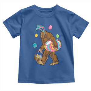 Bigfoot Easter Toddler T Shirt Funny Sasquatch Eggs Hunting TS10 Royal Blue Print Your Wear