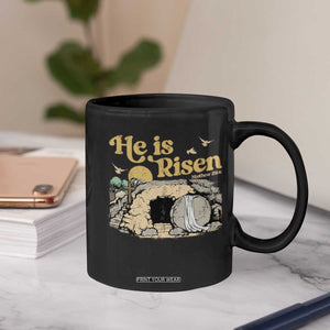 He Is Risen Coffee Mug Retro Vintage Easter Jesus Christian Apparel TS10 Print Your Wear