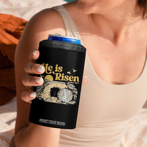 He Is Risen 4 in 1 Can Cooler Tumbler Retro Vintage Easter Jesus Christian Apparel TS10 Print Your Wear