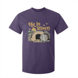 He Is Risen T Shirt For Kid Retro Vintage Easter Jesus Christian Apparel TS10 Purple Print Your Wear