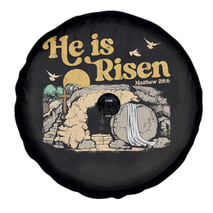 He Is Risen Spare Tire Cover Retro Vintage Easter Jesus Christian Apparel TS10 Print Your Wear