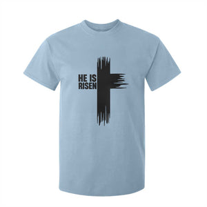 He Is Risen T Shirt For Kid Christian Easter Cross TS10 Light Blue Print Your Wear