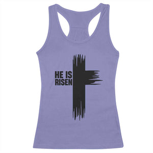 He Is Risen Racerback Tank Top Christian Easter Cross TS10 Violet Print Your Wear