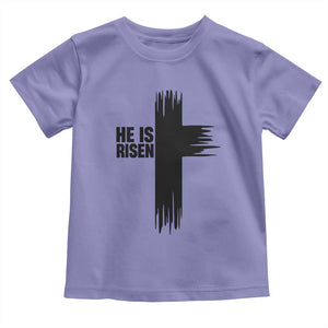 He Is Risen Toddler T Shirt Christian Easter Cross TS10 Violet Print Your Wear