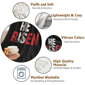 He Is Risen Throw Blanket Vintage Christian Religious Faith TS10 Print Your Wear