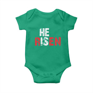 He Is Risen Baby Onesie Vintage Christian Religious Faith TS10 Irish Green Print Your Wear