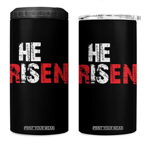 He Is Risen 4 in 1 Can Cooler Tumbler Vintage Christian Religious Faith TS10 One Size: 16 oz Black Print Your Wear
