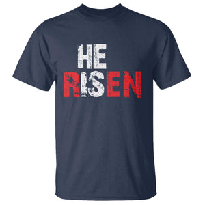 He Is Risen T Shirt Vintage Christian Religious Faith TS10 Navy Print Your Wear