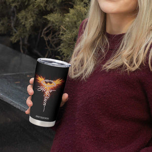 He Is Risen Tumbler Cup Jesus Resurrection Easter Christian Cross Phoenix Rising TS10 Print Your Wear