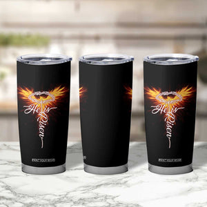 He Is Risen Tumbler Cup Jesus Resurrection Easter Christian Cross Phoenix Rising TS10 Print Your Wear