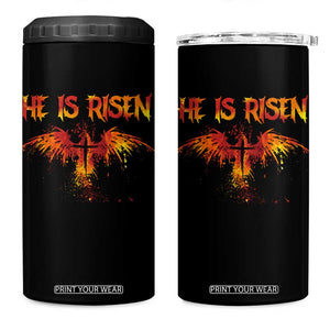 He Is Risen 4 in 1 Can Cooler Tumbler Phoenix Christian Jesus Resurrection Cross TS10 One Size: 16 oz Black Print Your Wear