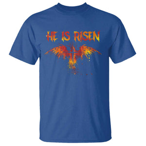 He Is Risen T Shirt Phoenix Christian Jesus Resurrection Cross TS10 Royal Blue Print Your Wear