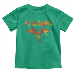 He Is Risen Toddler T Shirt Phoenix Christian Jesus Resurrection Cross TS10 Irish Green Print Your Wear