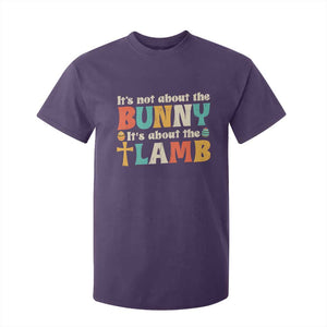 Religious Easter T Shirt For Kid Retro Its Not About The Bunny Its About The Lamb TS10 Purple Print Your Wear