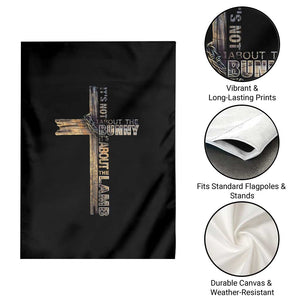 Easter Christian Garden Flag Vintage Cross Farmhouse Religious Not About Bunny About the Lamb TS10 Print Your Wear