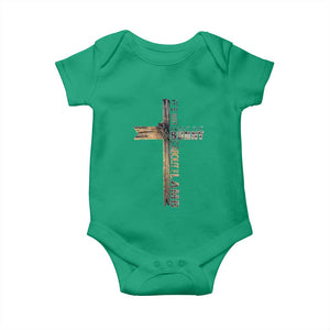 Easter Christian Baby Onesie Vintage Cross Farmhouse Religious Not About Bunny About the Lamb TS10 Irish Green Print Your Wear