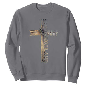 Easter Christian Sweatshirt Vintage Cross Farmhouse Religious Not About Bunny About the Lamb TS10 Charcoal Print Your Wear