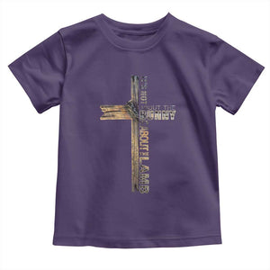 Easter Christian Toddler T Shirt Vintage Cross Farmhouse Religious Not About Bunny About the Lamb TS10 Purple Print Your Wear