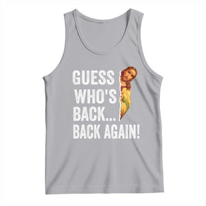 Funny Jesus Meme Quote Tank Top Easter Guess Whos Back Funny Religious TS10 Athletic Heather Print Your Wear