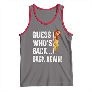 Funny Jesus Meme Quote Tank Top Easter Guess Whos Back Funny Religious TS10 Deep Heather Red Print Your Wear