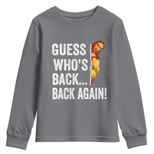 Funny Jesus Meme Quote Youth Sweatshirt Easter Guess Whos Back Funny Religious TS10 Charcoal Print Your Wear