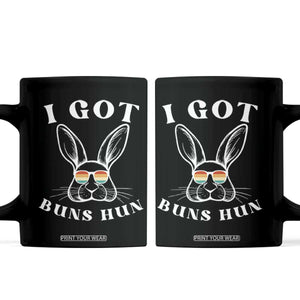 Rabbit Easter Bunny Sunglasses Coffee Mug Retro Vintage I Got Buns Hun Funny Jokes TS10 Black Print Your Wear