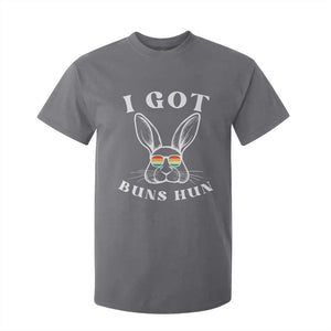 Rabbit Easter Bunny Sunglasses T Shirt For Kid Retro Vintage I Got Buns Hun Funny Jokes TS10 Charcoal Print Your Wear