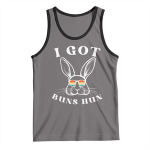 Rabbit Easter Bunny Sunglasses Tank Top Retro Vintage I Got Buns Hun Funny Jokes TS10 Deep Heather Black Print Your Wear