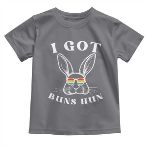 Rabbit Easter Bunny Sunglasses Toddler T Shirt Retro Vintage I Got Buns Hun Funny Jokes TS10 Charcoal Print Your Wear