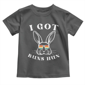 Rabbit Easter Bunny Sunglasses Toddler T Shirt Retro Vintage I Got Buns Hun Funny Jokes TS10 Dark Heather Print Your Wear