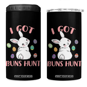 Rabbit Easter Bunny Sunglasses 4 in 1 Can Cooler Tumbler I Got Buns Hun Funny Jokes TS10 One Size: 16 oz Black Print Your Wear