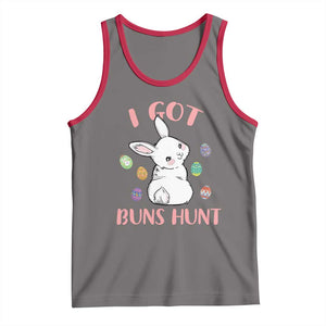 Rabbit Easter Bunny Sunglasses Tank Top I Got Buns Hun Funny Jokes TS10 Deep Heather Red Print Your Wear