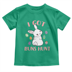 Rabbit Easter Bunny Sunglasses Toddler T Shirt I Got Buns Hun Funny Jokes TS10 Irish Green Print Your Wear