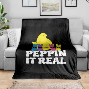 Easter Bunny Throw Blanket Peepin It Real Rabbit Candy Easter TS10 Print Your Wear