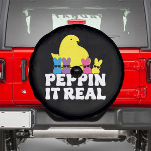 Easter Bunny Spare Tire Cover Peepin It Real Rabbit Candy Easter TS10 Black Print Your Wear