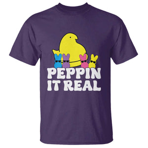 Easter Bunny T Shirt Peepin It Real Rabbit Candy Easter TS10 Purple Print Your Wear
