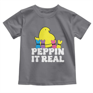 Easter Bunny Toddler T Shirt Peepin It Real Rabbit Candy Easter TS10 Charcoal Print Your Wear