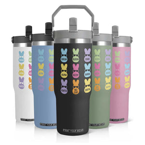Easter Bruh Flip Straw Tumbler Gen Alpha Slang Skibidi Rizz Cute Bunny TS10 Print Your Wear