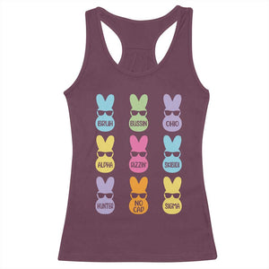 Easter Bruh Racerback Tank Top Gen Alpha Slang Skibidi Rizz Cute Bunny TS10 Maroon Print Your Wear