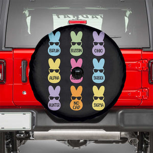 Easter Bruh Spare Tire Cover Gen Alpha Slang Skibidi Rizz Cute Bunny TS10 Black Print Your Wear
